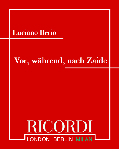 Vor, während, nach Zaide — 贝里奥
