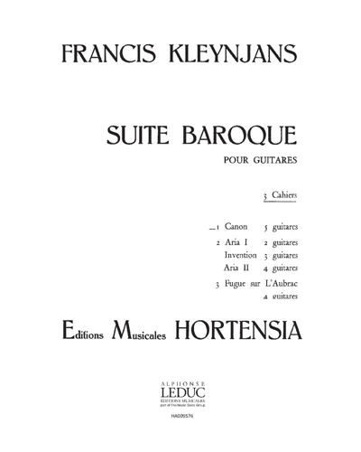 Suite Baroque, 1er cahier, op. 72 no. 1 — Francis Kleynjans