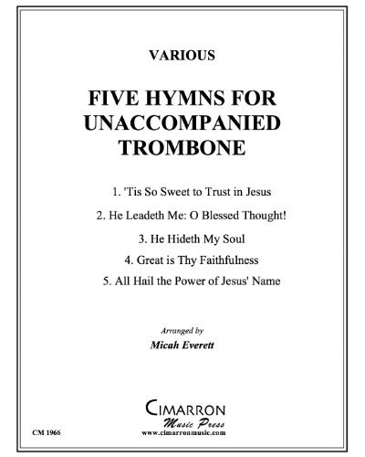 Five Hymns for Unaccompanied Trombone — Various
