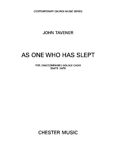 As One Who Has Slept — 约翰·塔文纳
