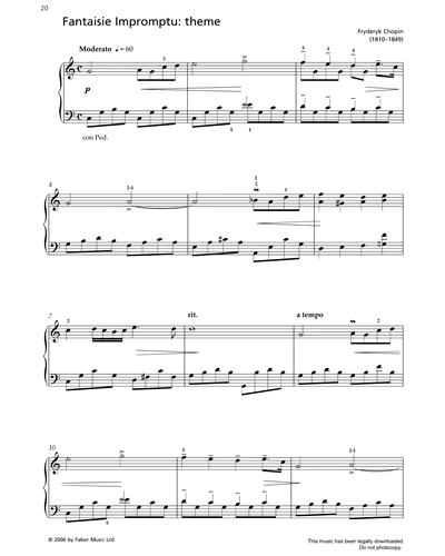 Fantaisie Impromptu in C-sharp minor, op. 66: Theme — 肖邦