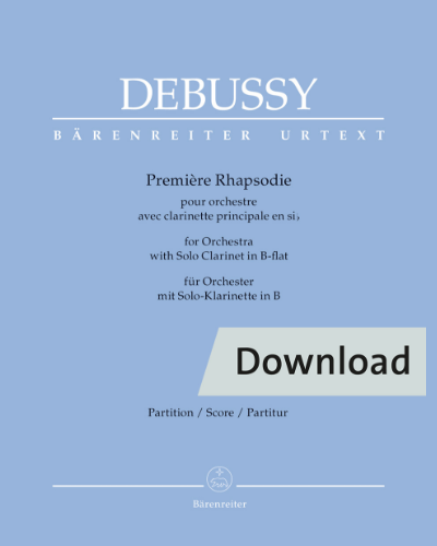 Première Rhapsodie for Orchestra with Solo Clarinet in B-flat — 德彪西
