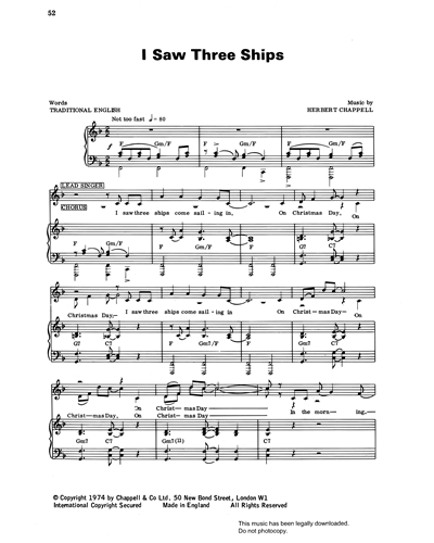 I Saw Three Ships (from 'Carols For Today') — Herbert Chappell