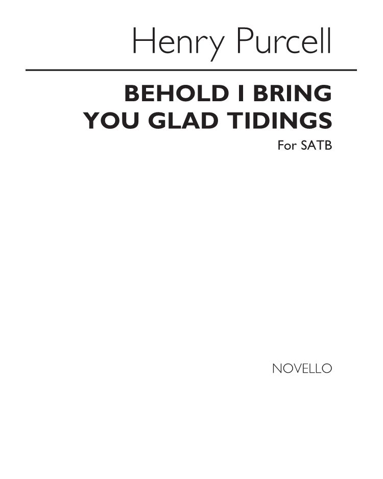 Behold I bring you glad tidings — 普赛尔