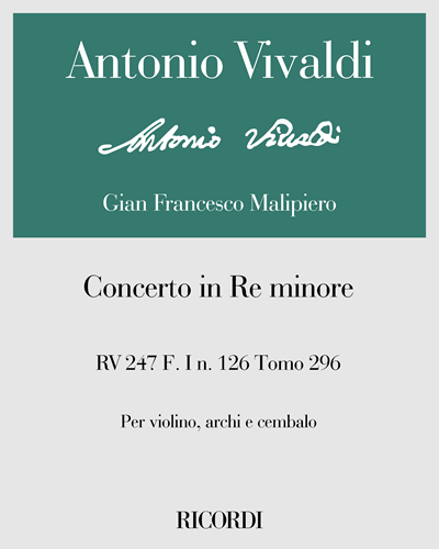 Concerto in D minor, RV 247, F. I n. 126, Vol. 296 — 维瓦尔第