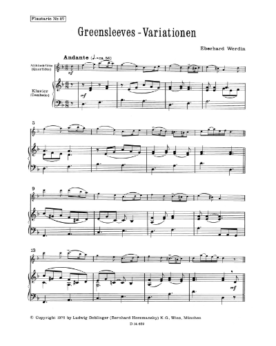 Variations on 'Greensleeves', op. 93 — Eberhard Werdin