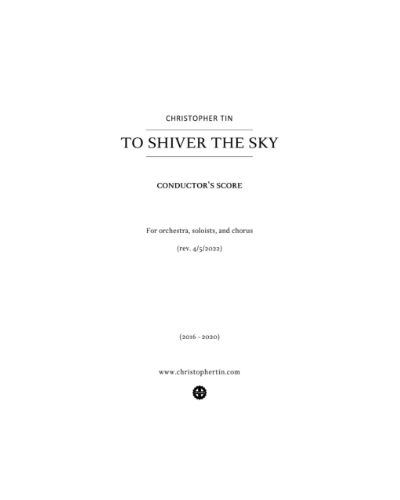 To Shiver the Sky — Christopher Tin