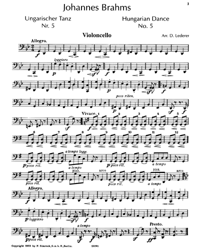 Hungarian Dances Nos. 5 & 6 — 勃拉姆斯