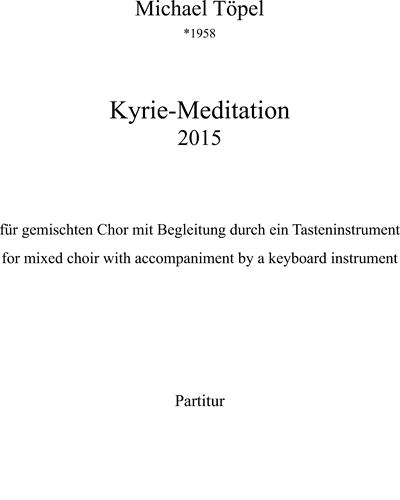 Kyrie Meditation — Michael Töpel