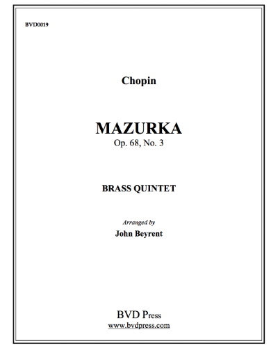 Mazurka, op. 68 No. 3 — 肖邦