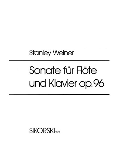Sonata, op. 96 — Stanley Weiner