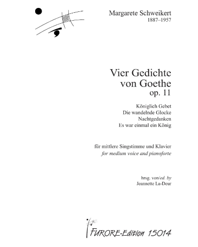 Four Poems by Goeth, op. 11 — Margarete Schweikert