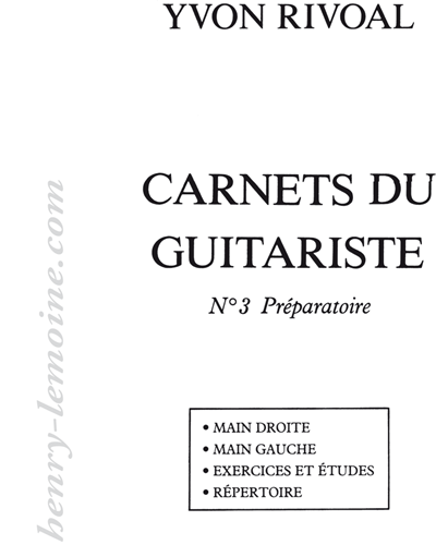 Carnets du Guitariste, Vol. 3 — Yvon Rivoal