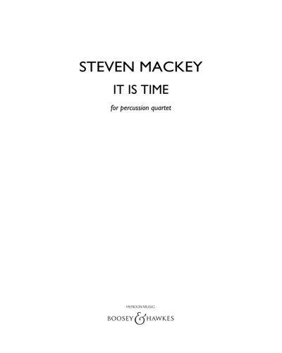 It is Time — Steven Mackey