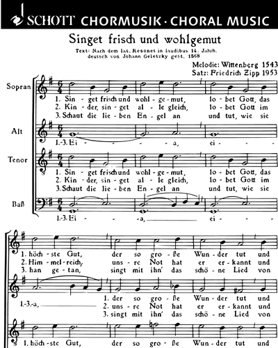 Singet frisch und wohlgemut — Friedrich Zipp