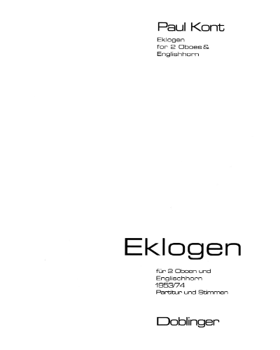Eklogen — Paul Kont