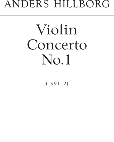 Violin Concerto No. 1 — Anders Hillborg