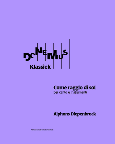 Come Raggio di Sol — Alphons Diepenbrock