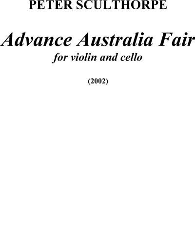 Advance Australia Fair — 彼得·斯克尔索普