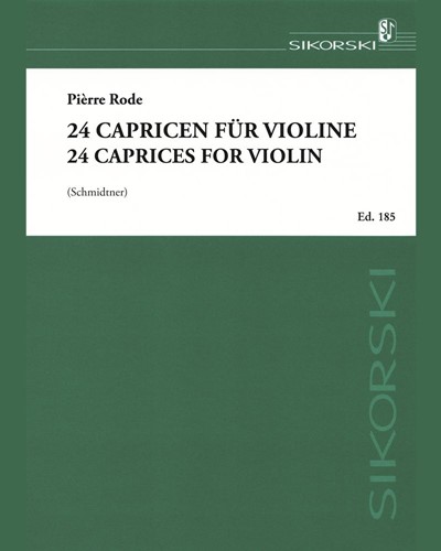 Twenty-four Caprices for Violin Solo — Pierre Rode
