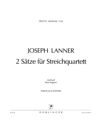 Two Movements for String Quartet — 约瑟夫·兰纳