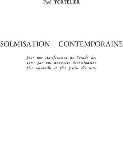 Solmisation Contemporaine — Paul Tortelier