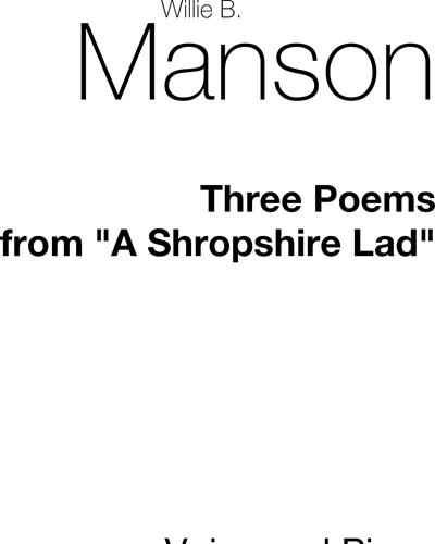 Three Poems — Willie B. Manson