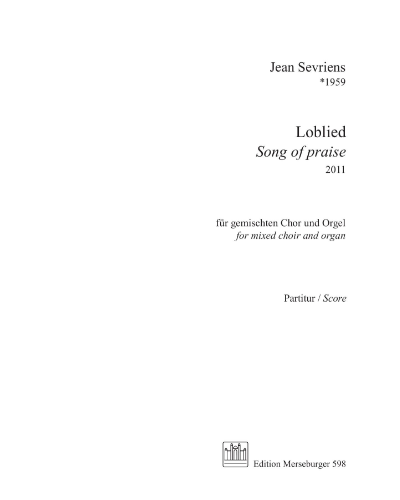 Loblied: Song of praise — Jean Sevriens