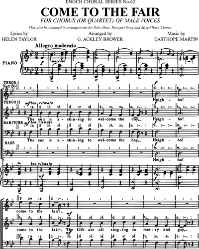 Come to the Fair — Easthope Martin
