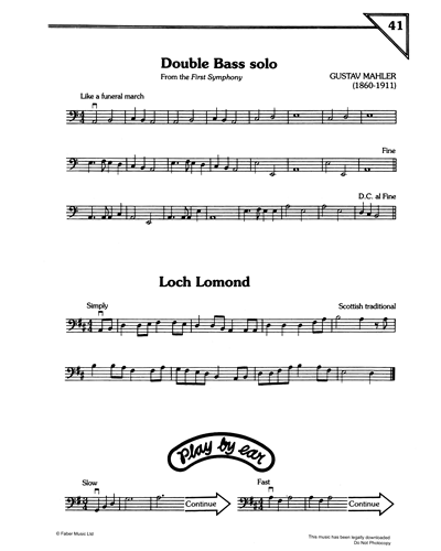 'Double Bass Solo' & 'Loch Lomond' (from 'First Symphony') — 马勒