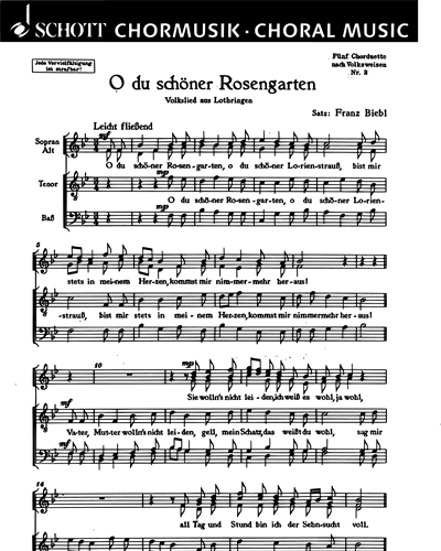 Chorduette nach Volksweisen — Franz Biebl