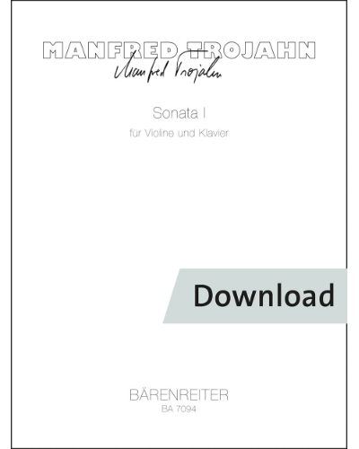 Sonata I for Violin and Piano — Manfred Trojahn