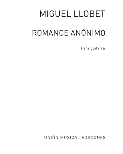 Romance anónimo — 柳贝特