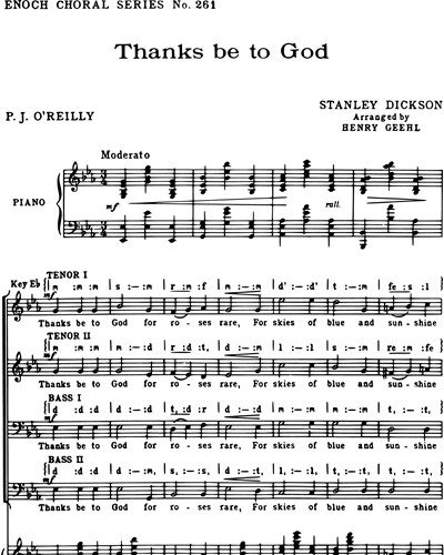 Thanks be to God — Stanley Dickson