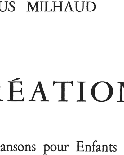 Récréation, op. 195 — 米约