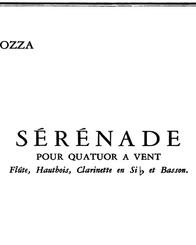 Serenade for Wind Quartet — 欧仁·博扎