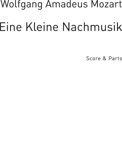 Eine kleine Nachtmusik, K. 525 (2nd & 3rd Movements) (Arrangement for Recorder Groups) — 莫扎特