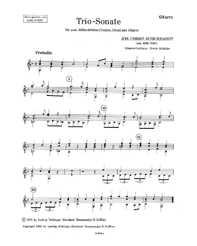 Trio Sonata in F major — Johann Christian Schickhardt