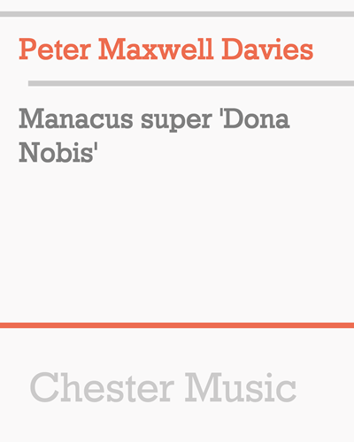 Manacus super "Dona Nobis" — 马克斯韦尔·戴维斯