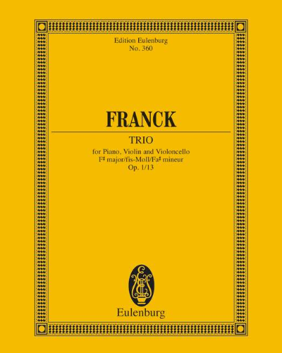 Piano Trio in F-sharp minor, op. 1/1 — 弗兰克