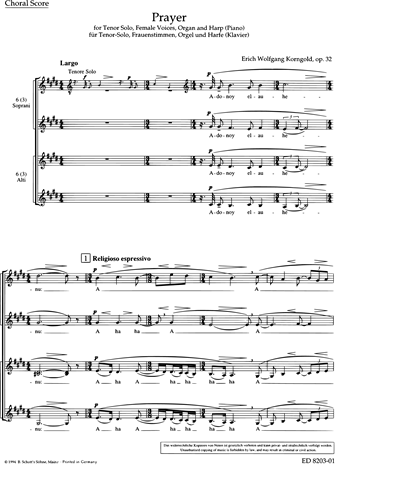 Prayer, op. 32 — 科恩戈尔德