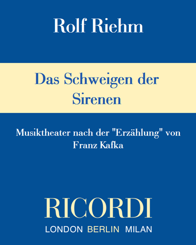 Das Schweigen der Sirenen — Rolf Riehm
