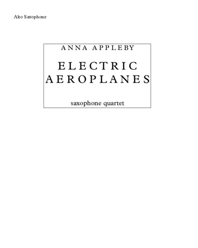 Electric Aeroplanes — Anna Appleby
