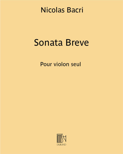 Sonata Breve (Sonatina in omaggio a Mozart) — Nicolas Bacri
