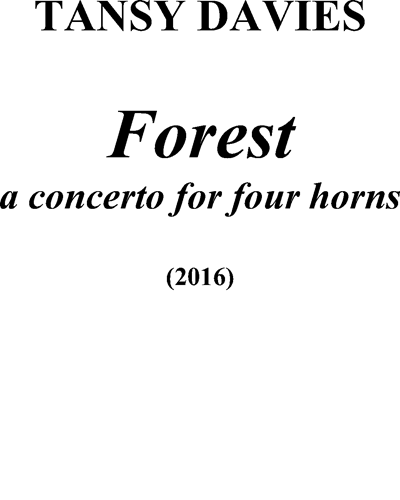 Forest — Tansy Davies