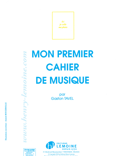 Mon Premier Cahier de Musique — Gaston Tavel