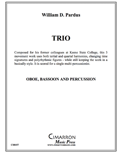 Trio for Oboe, Bassoon and Percussion — William Pardus