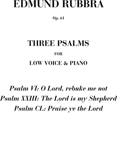 Psalms, op. 61 — 埃德蒙·鲁布拉