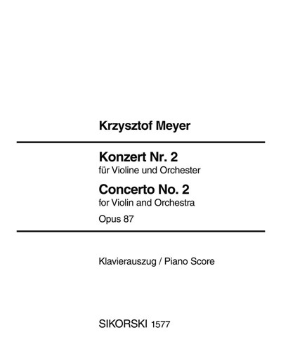 Concerto No. 2, op. 87 — Krzysztof Meyer