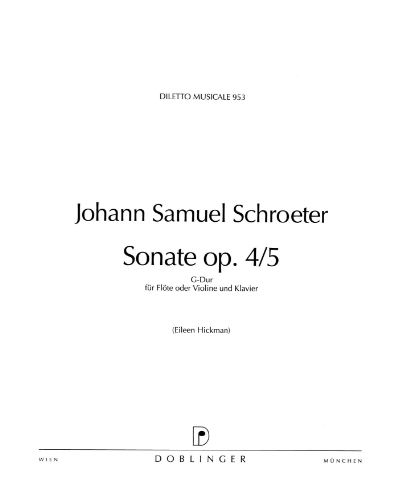 Sonata in G major, op. 4/5 — Johann Samuel Schroeter